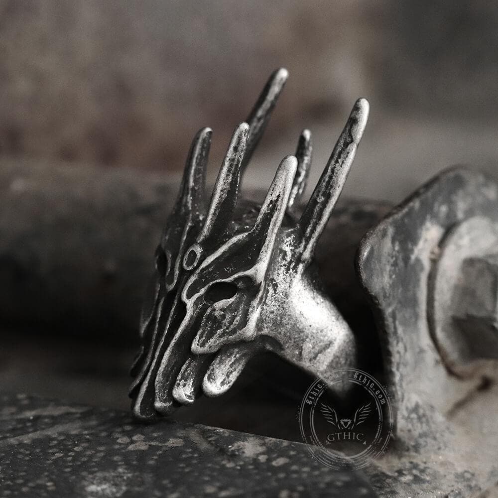 Helm of Sauron Stainless Steel Ring