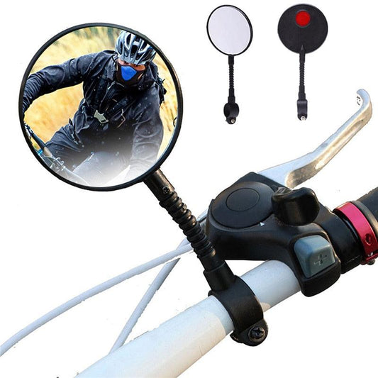 High Quality Adjusting Bike Rear Mirrors Rotation Bicycle Rearview Mirrors Suitable For Mountain Road Bike Handlebar Adjustable Rotatable Bicycle Rear View Glass Mirror HD Mirror Suitable For Many Types Of Bicycles