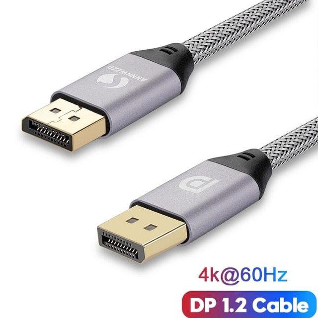 High Speed 32.4Gbps Slim And Flexible 1.4 8K 4K HDR 60Hz DisplayPort Cable Adapter For Video PC Laptop TV Monitor