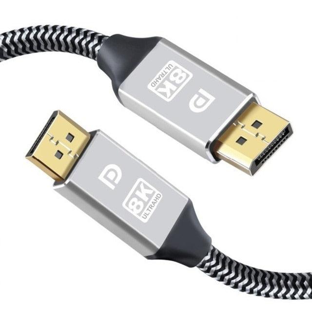 High Speed Display Port TV Cable Audio 8K Video Cable Compatible For PC And Laptop Portable Projector DP1.2 DP1.4 Lightweight Cable