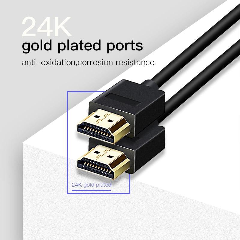 High Speed HDMI Cable 2.0 4K 1080P 3D Video Audio Cable Ultra High Speed Gold Plated Connectors HDMI 4K HD For TV Gaming Console