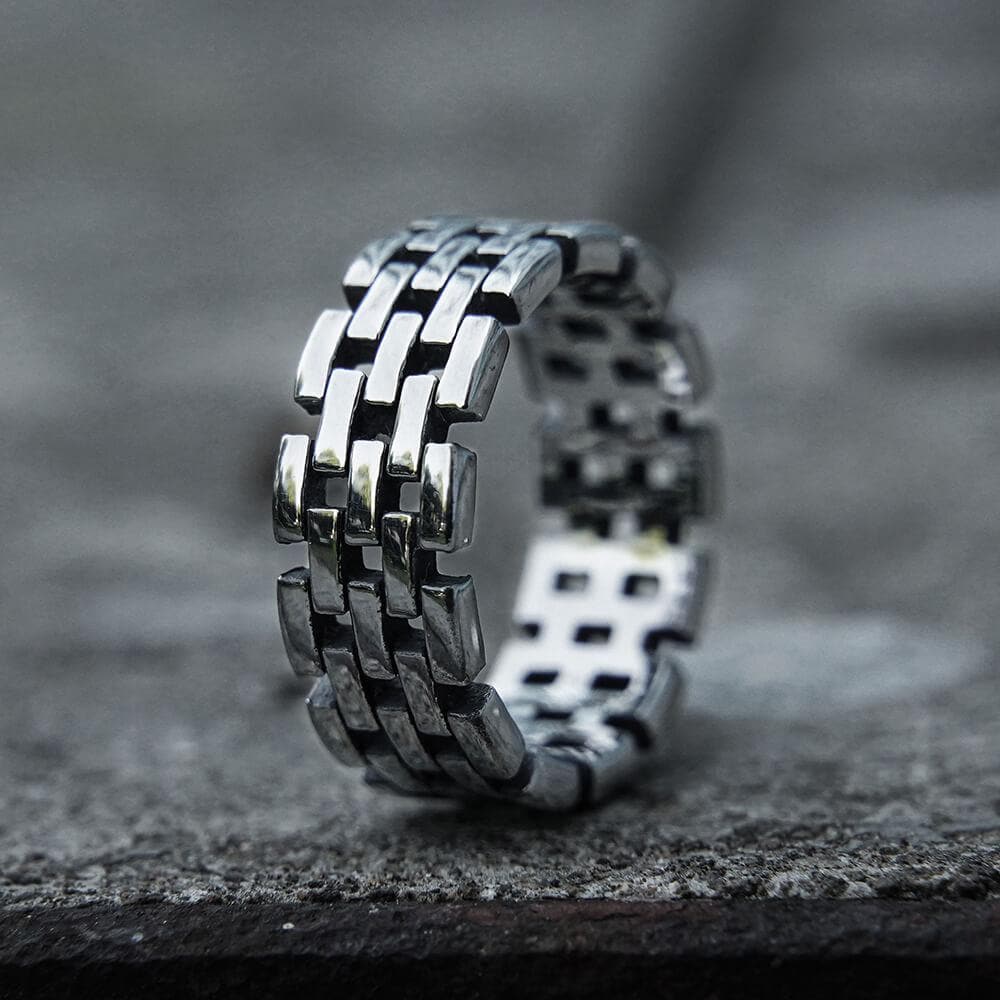 Hollow Chain Stainless Steel Ring