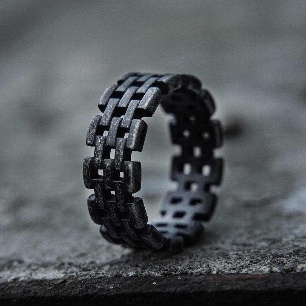 Hollow Chain Stainless Steel Ring