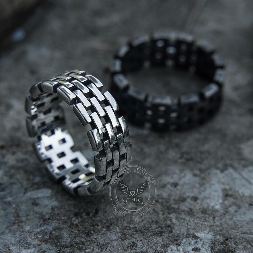 Hollow Chain Stainless Steel Ring