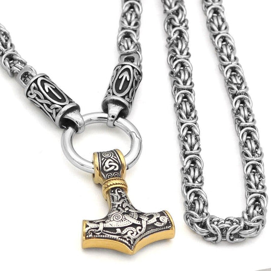 Vikings Mjolnir King Chain Stainless Steel Necklace