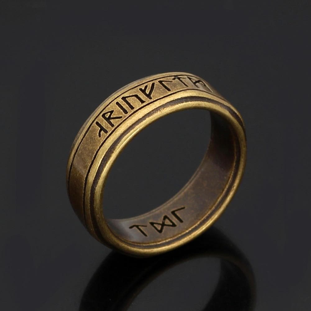 Viking Runes 316L Grade Stainless Steel Ring