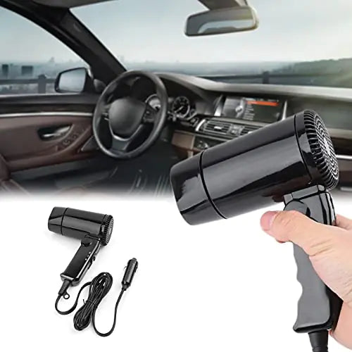 TOTMOX 12V Car Hair Dryer Hot&Cold Folding Portable Car Hair Dryer Window Defroster for Camping Travel Hairdryer Fast Drying