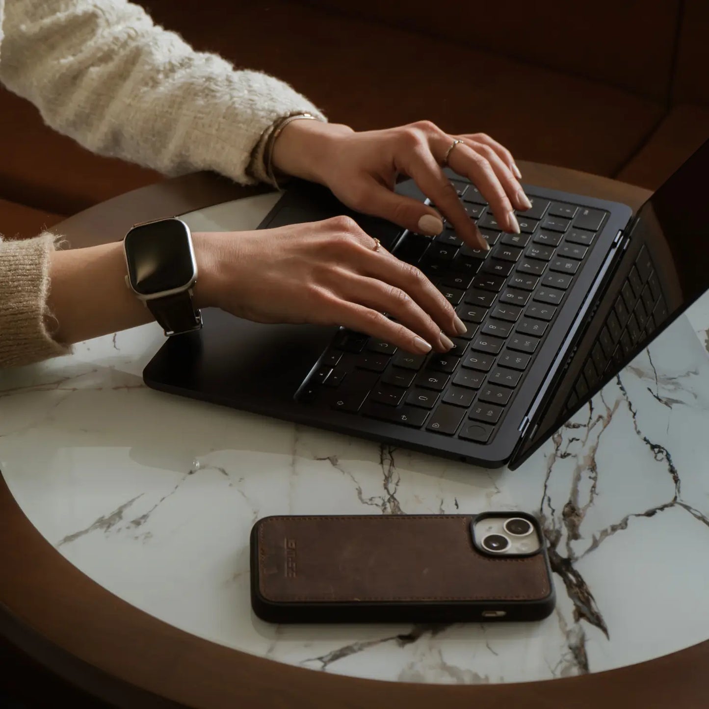 iPhone 16 Series Yellow Leather Wallet Case - New York