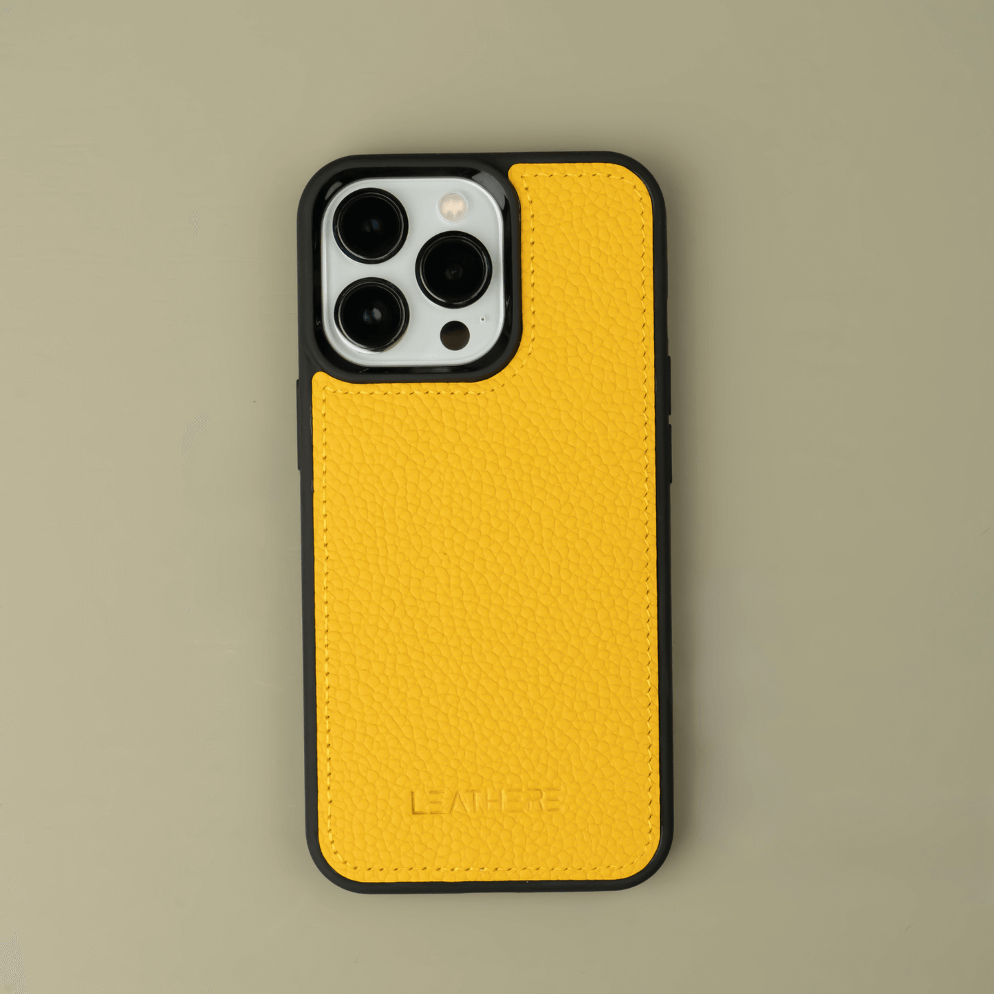 iPhone 16 Series Yellow Leather Wallet Case - New York