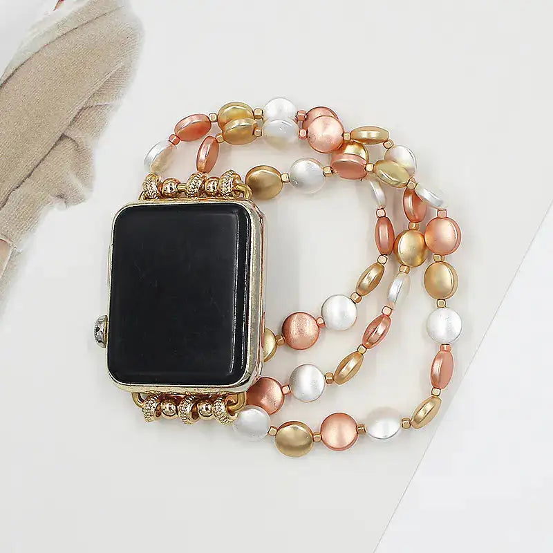 Round Beaded Strap Band for Watches