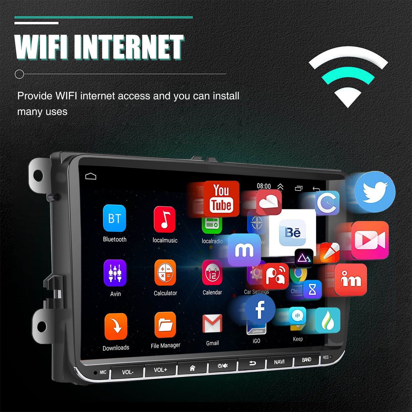 Road Riot 9-Inch Android Car Stereo – Wireless CarPlay Rock-Nav System