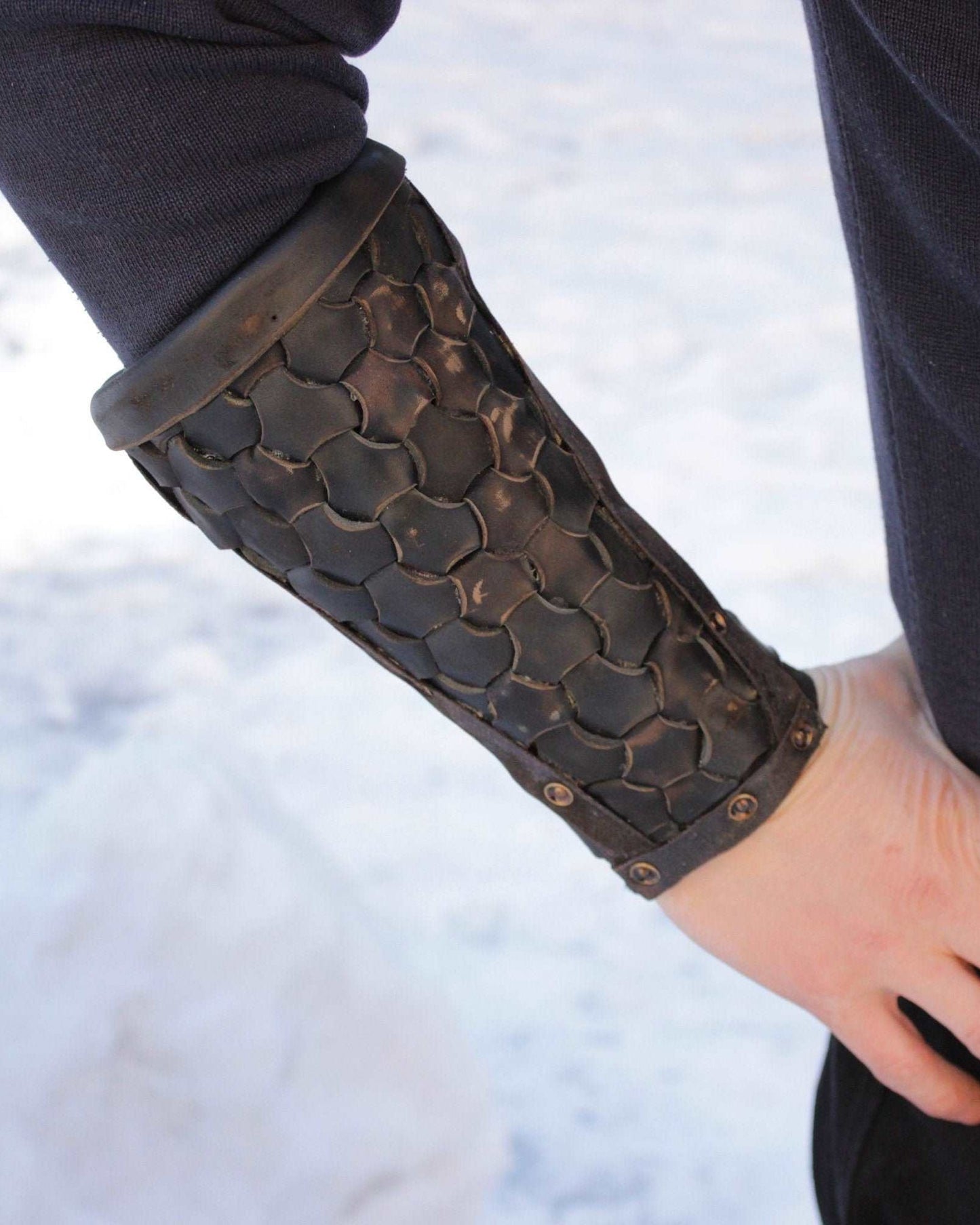 Celtic leather bracers