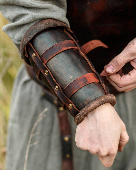Viking leather bracers