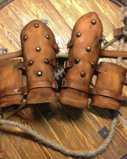 Viking leather bracers