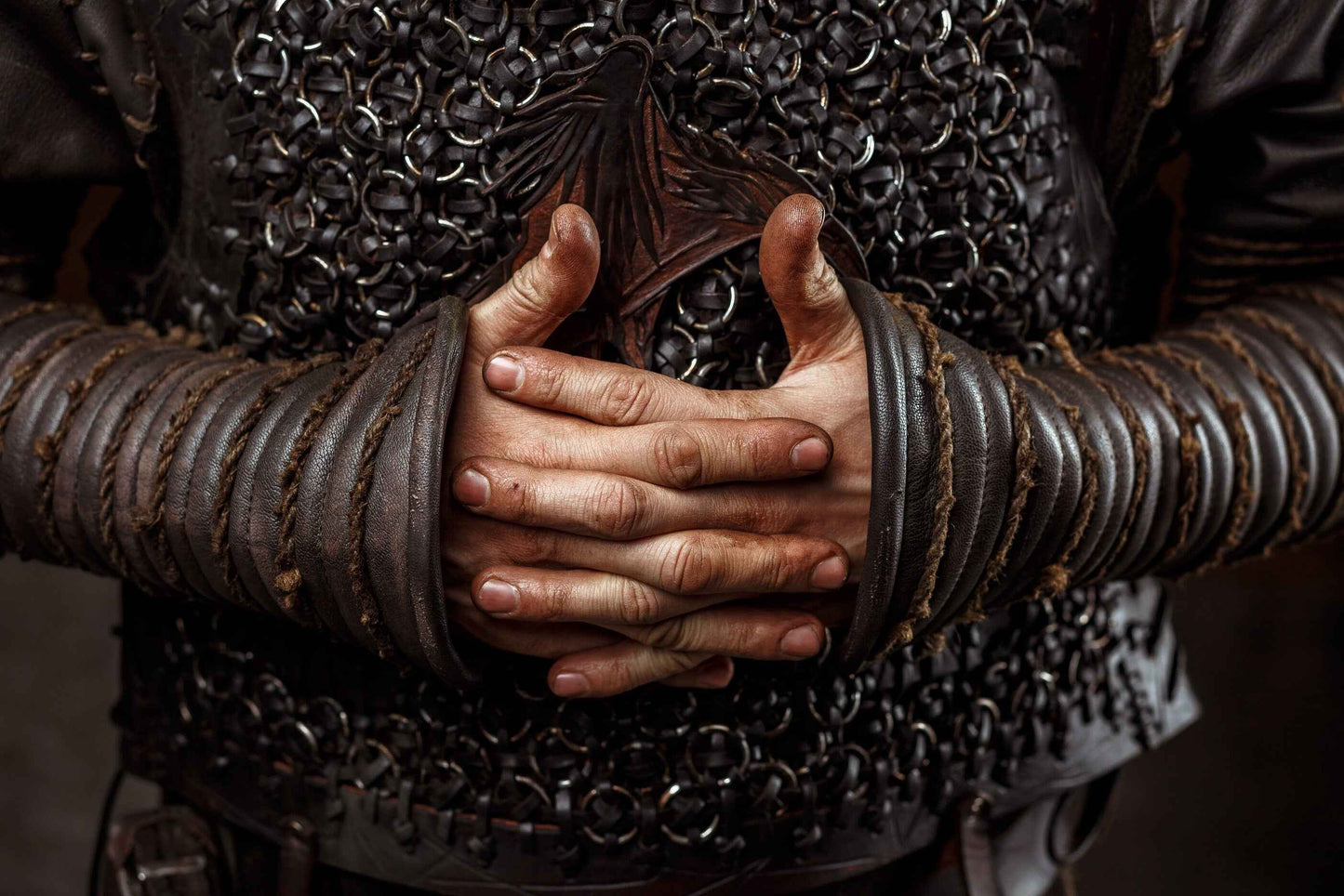 Ragnar medieval leather bracers (Vikings s2)