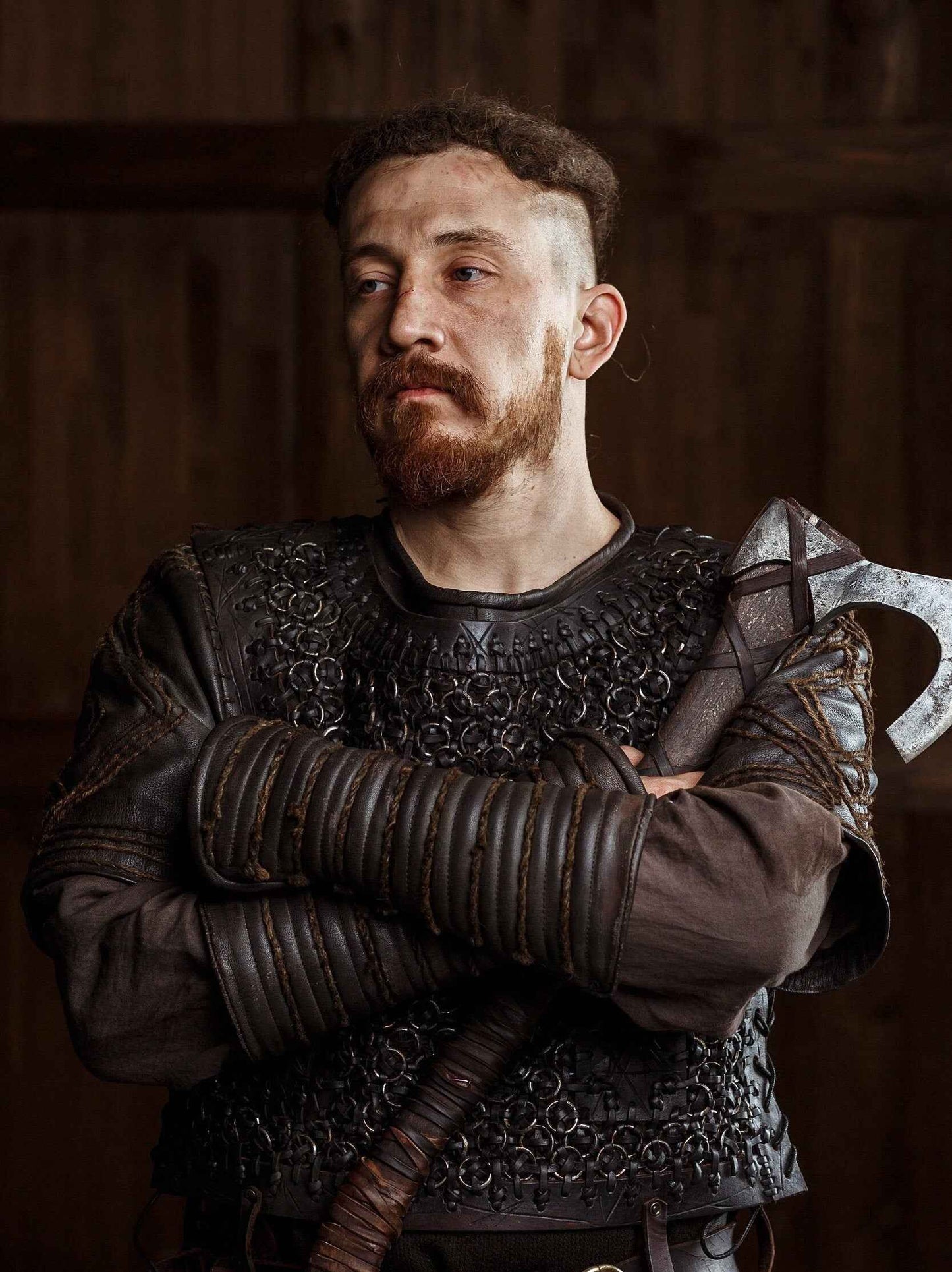 Ragnar medieval leather bracers (Vikings s2)