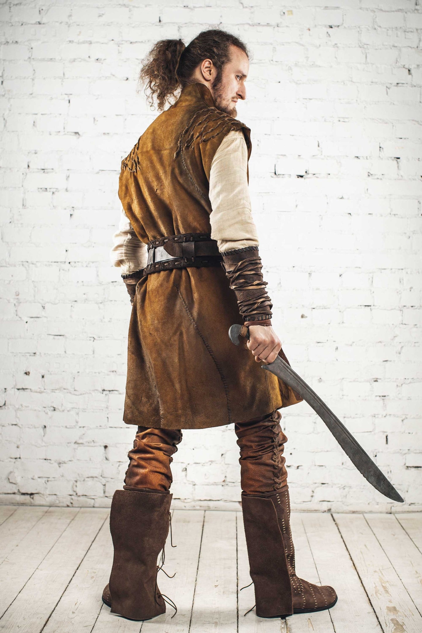 Medieval long vest for Larp