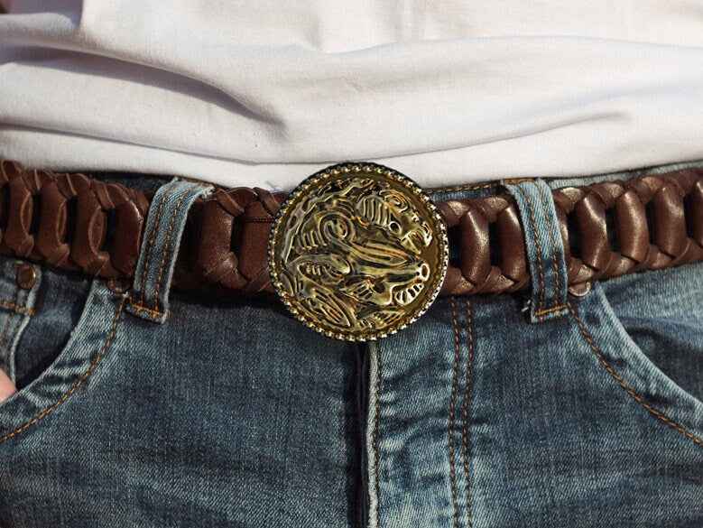 Khal Drogo medallion buckle belt