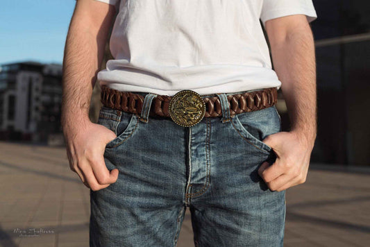 Khal Drogo medallion buckle belt