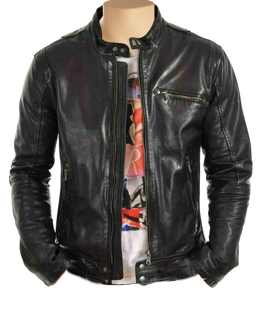Handmade Arthur Classic Moto Leather Jacket
