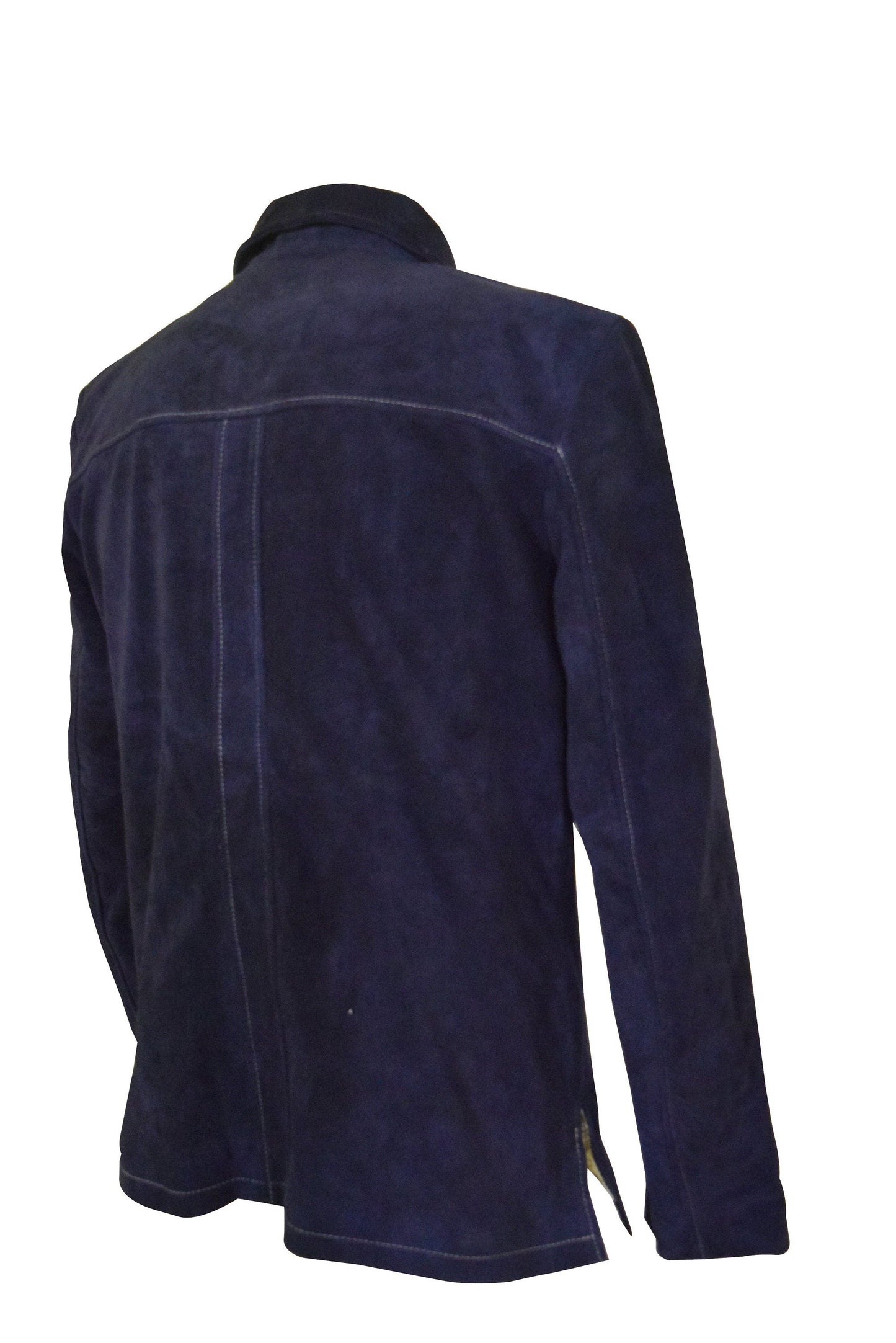 Handmade  Neive's Blue Suede Shirt