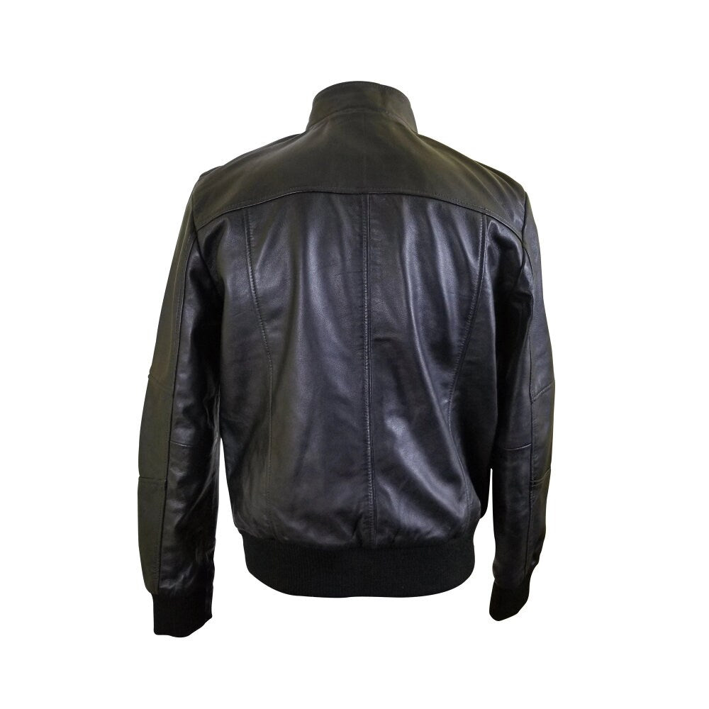 Handmade Greig's Bomber Style Jacket With Ribbed Collar And Cuffs