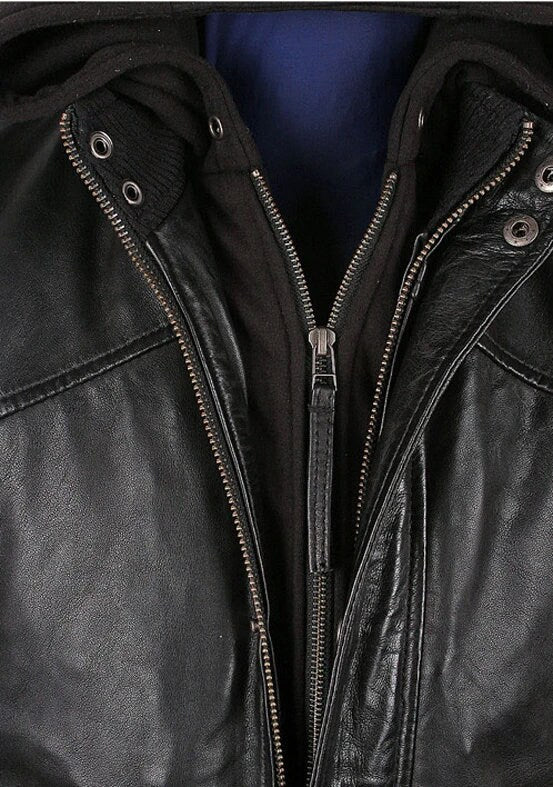 Handmade  Men's Turku Black Leather Jacket