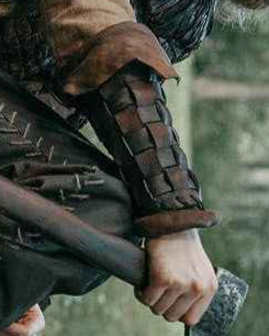Medieval leather bracers for Larp