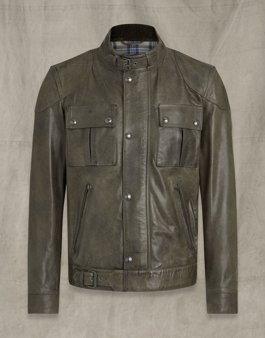 Handmade Gangster Leather Jacket