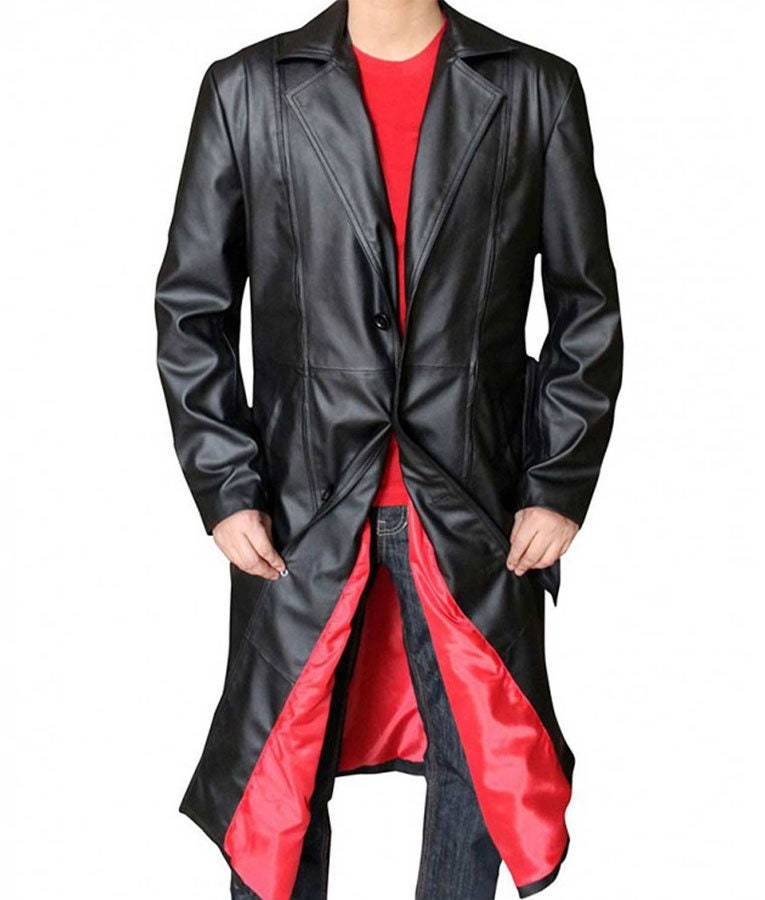 Handmade Handmade Cosplay Leather Trench Trinity Coat