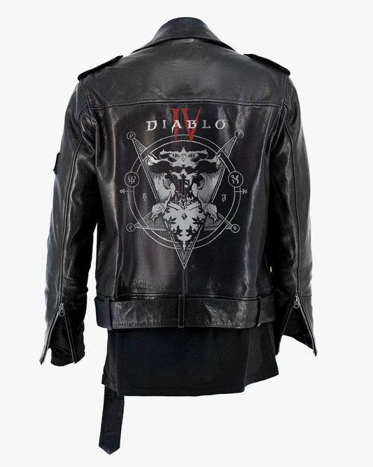 Handmade Diablo Leather Jacket for Cosplay Diablo IV Gaming Cosplay Jacket