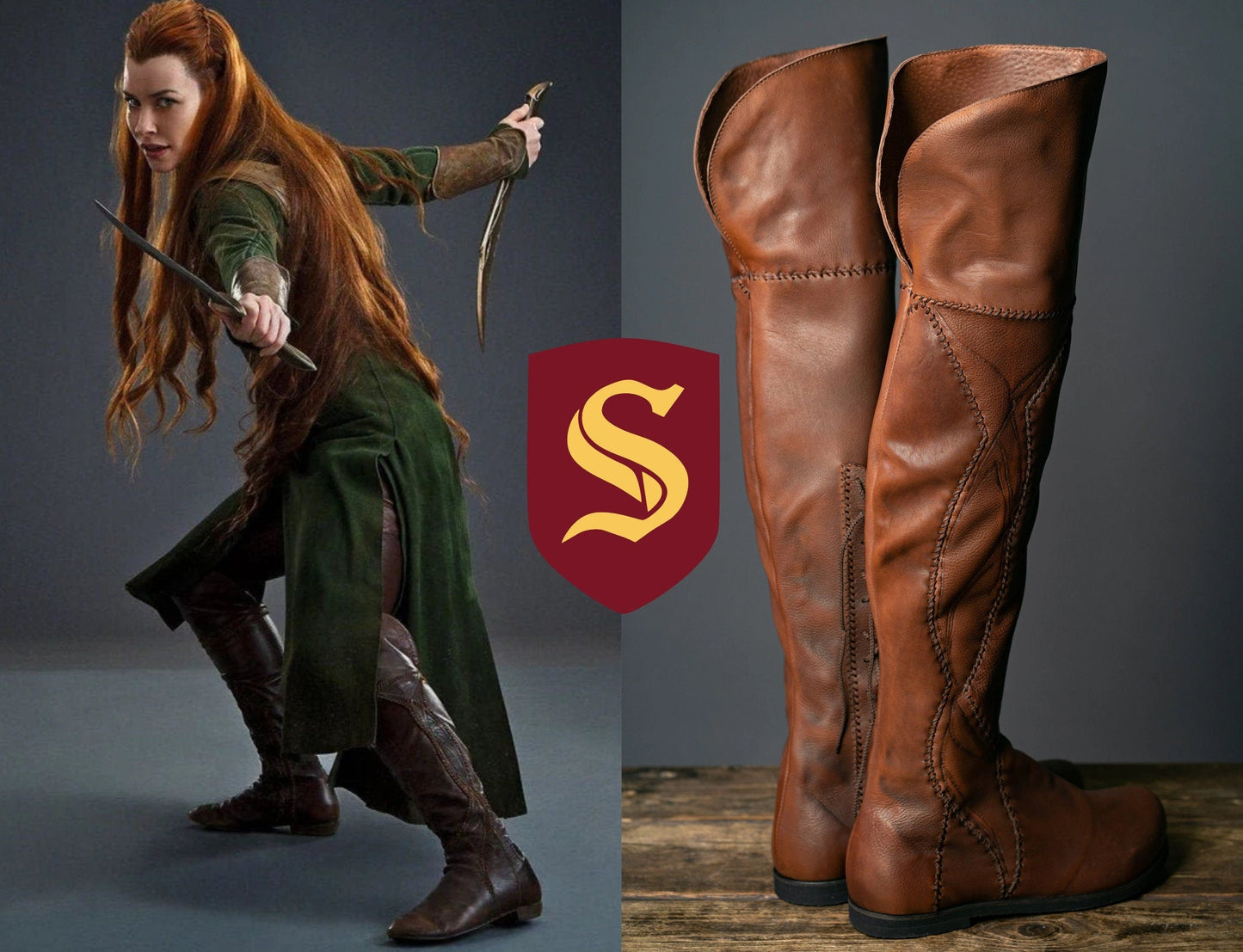 Tauriel leather high boots (The Hobbit)
