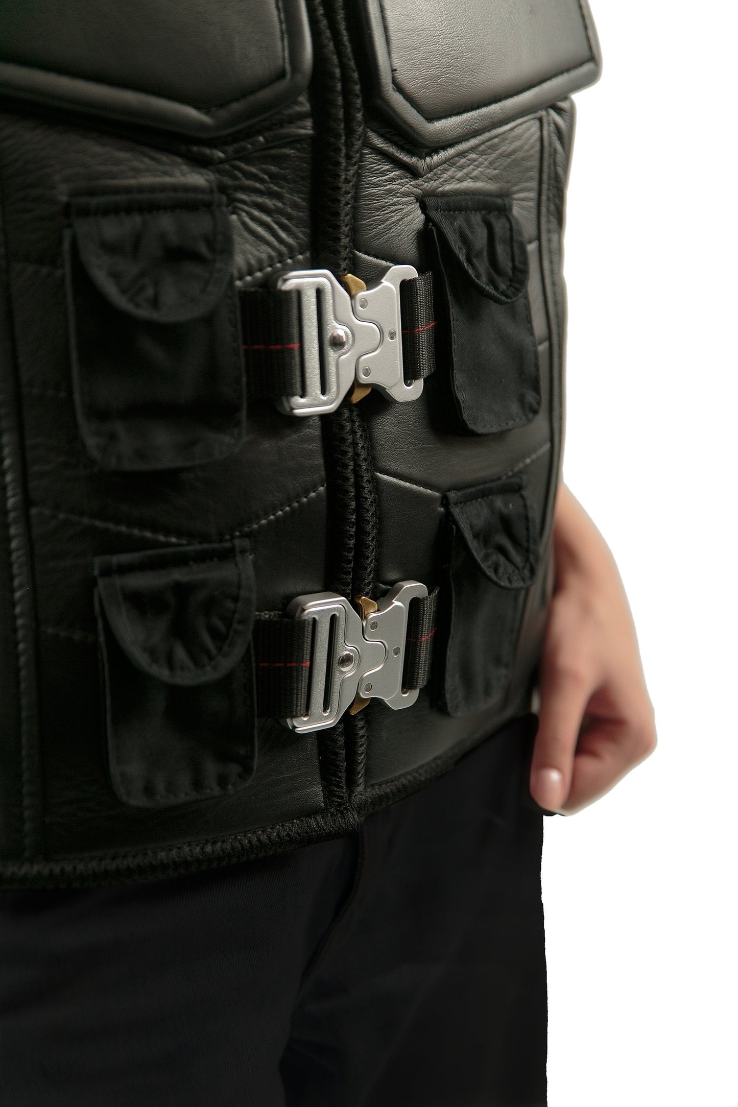 Handmade  Military Vest Handmade Cosplay Leather Vest Unisex