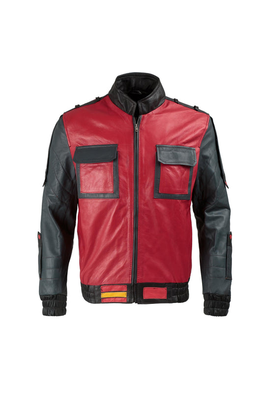 Handmade  Marty McFly 2 Leather jacket, BTTF Part ll Back to the future Michael J.Fox