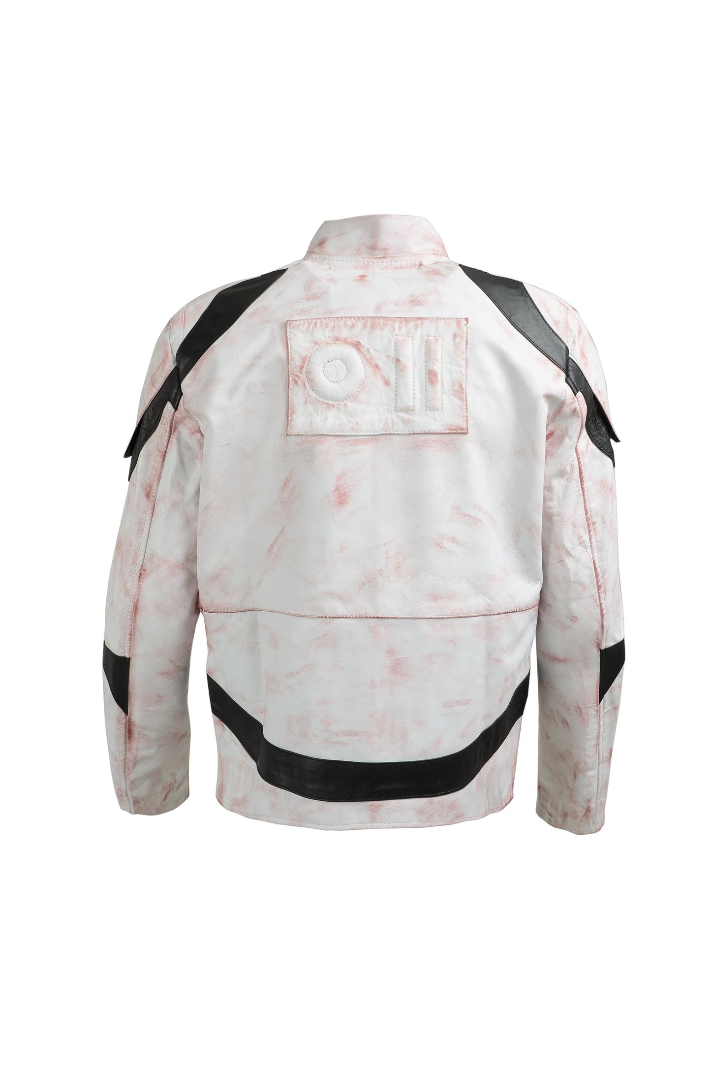 The Starwars StormTrooper Inspired White Leather Jacket Designed and Handcrafted by Ox and Bulls