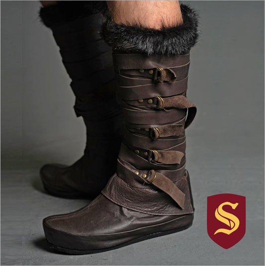 Brown Leather Boots "Assassin"