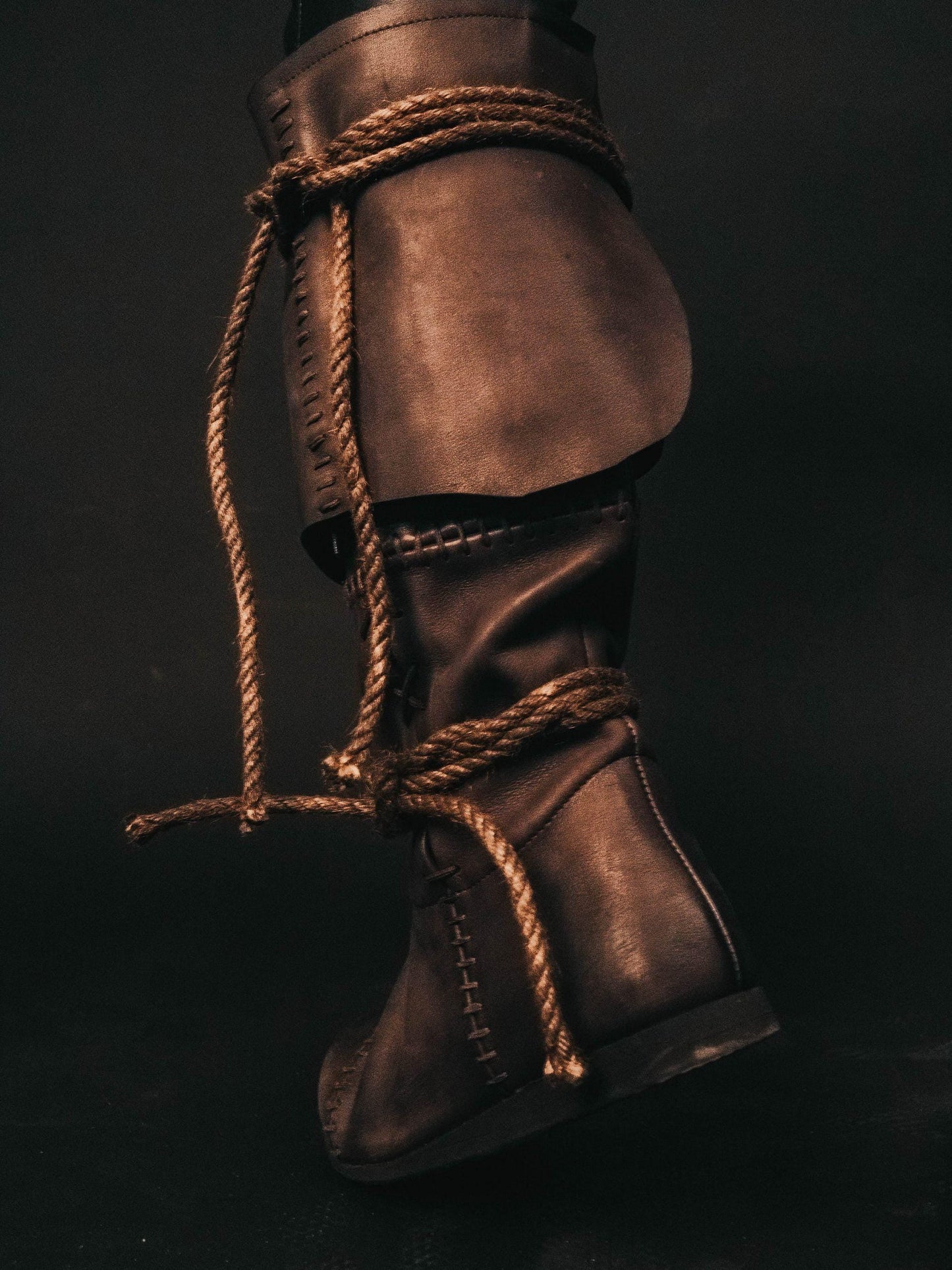 Brown High Leather Boots "Aragorn"