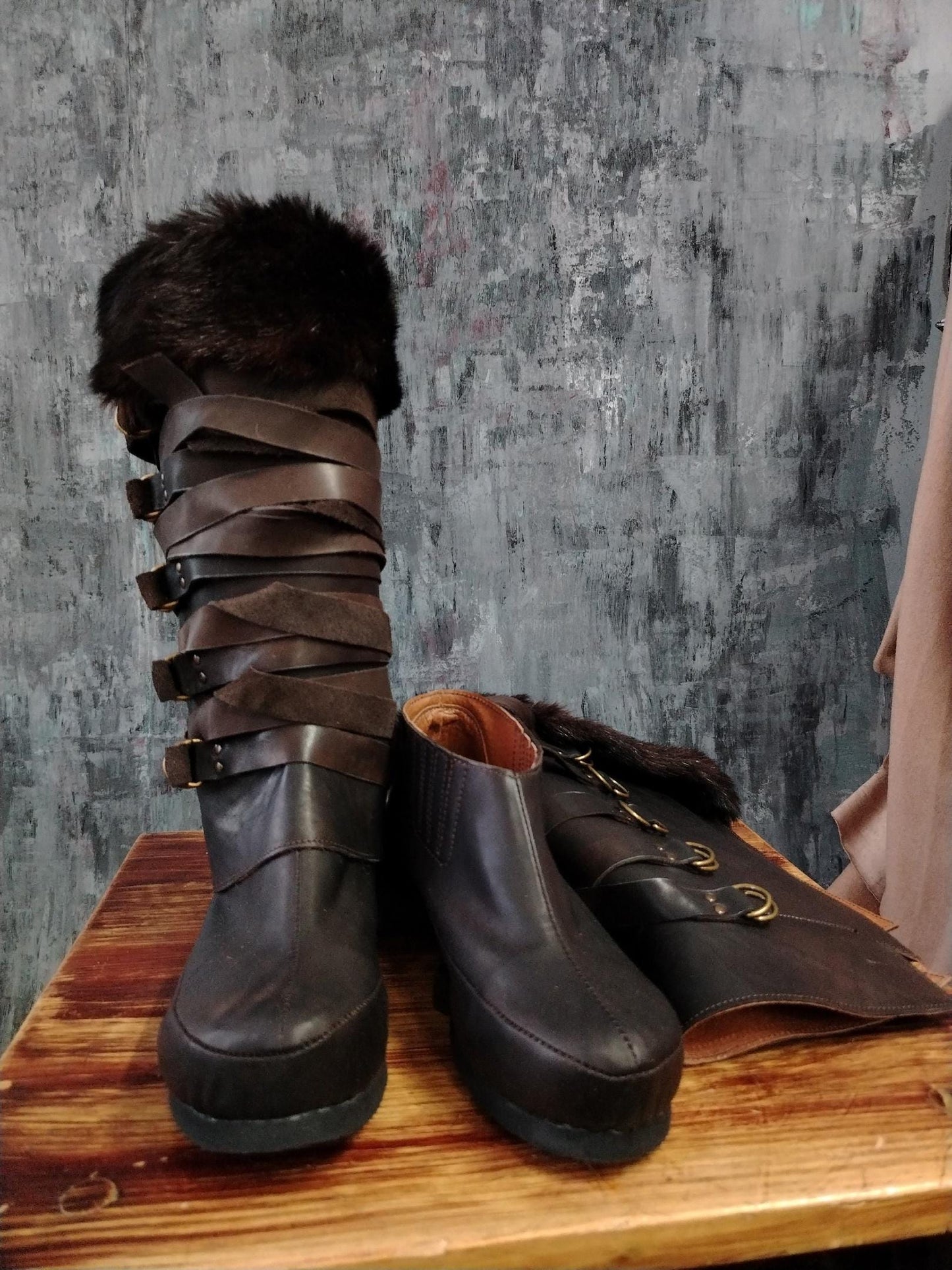 Brown Leather Boots "Assassin"