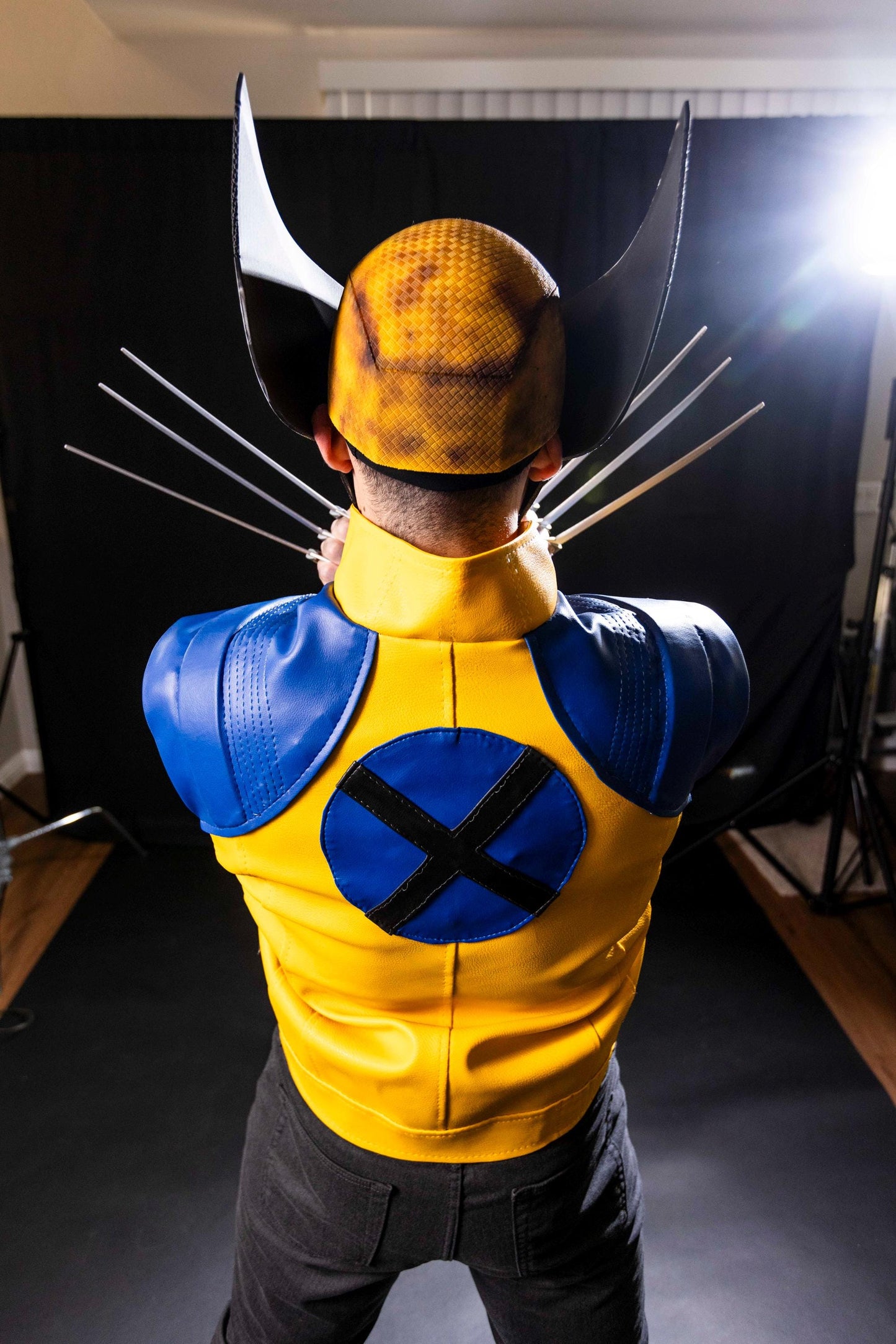 Rivals Wolverine Yellow Leather Jacket Inspired by the Attack of the Sentinels Wolverine Jacket Cosplay