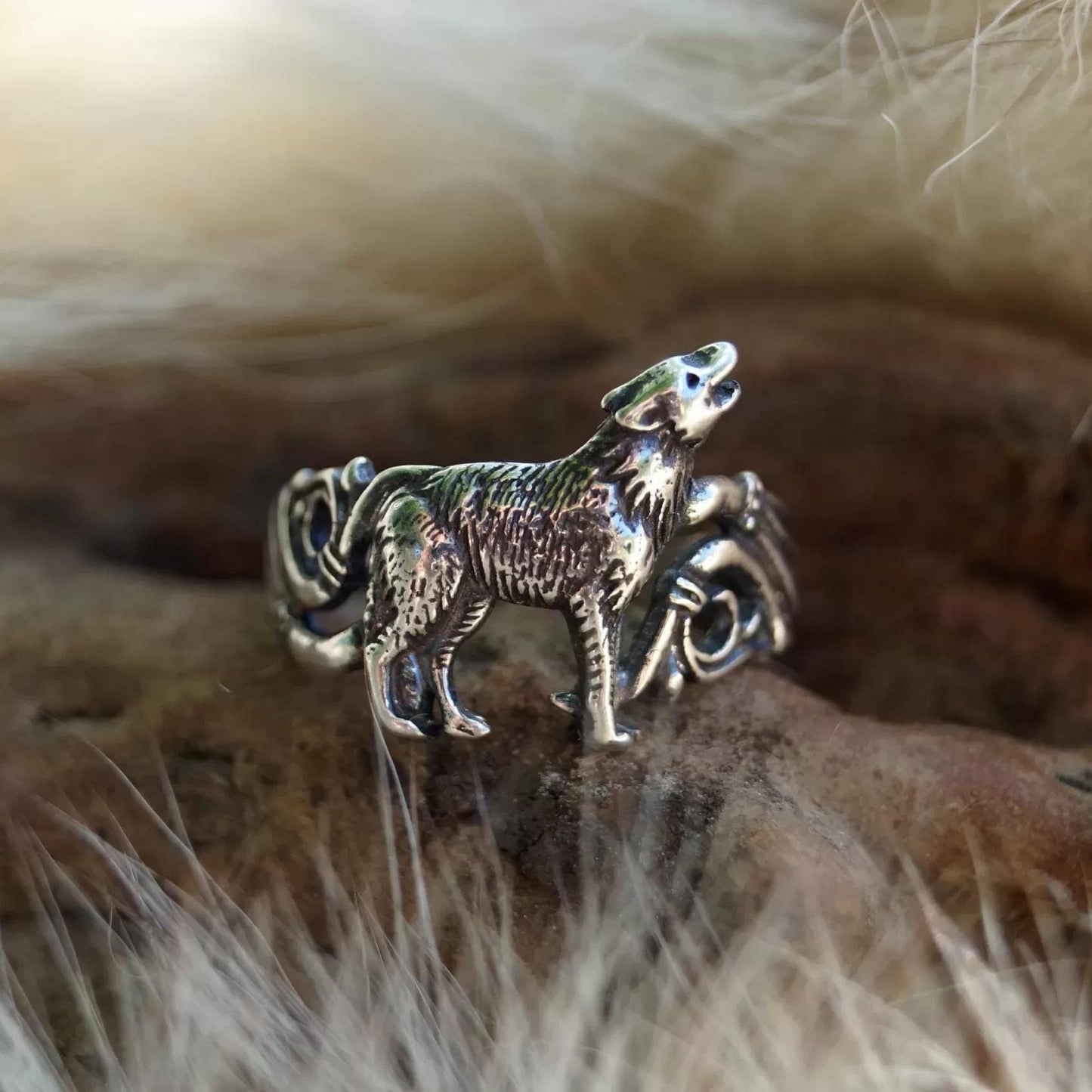 Fenrir Wolf Viking Ring