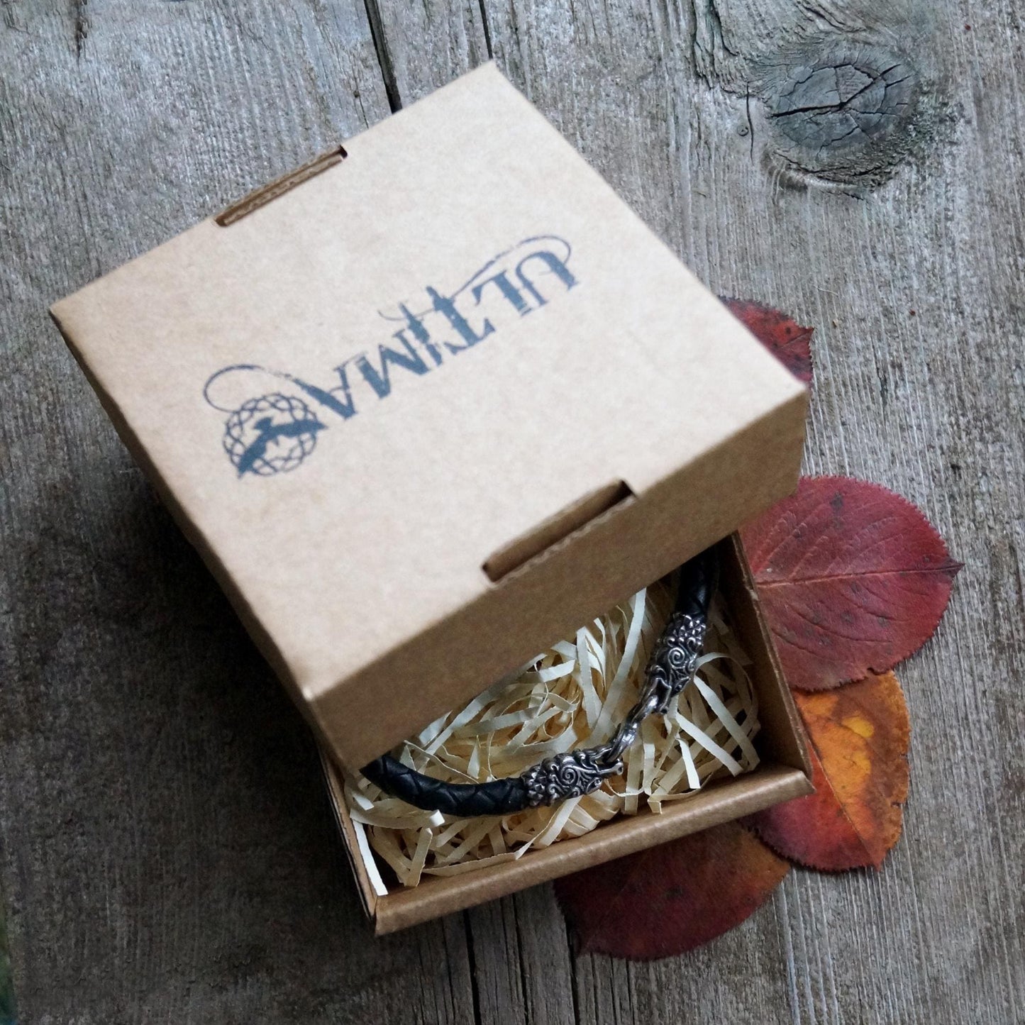 Silver Dragon's Heads Leather Black Braided Bracelet