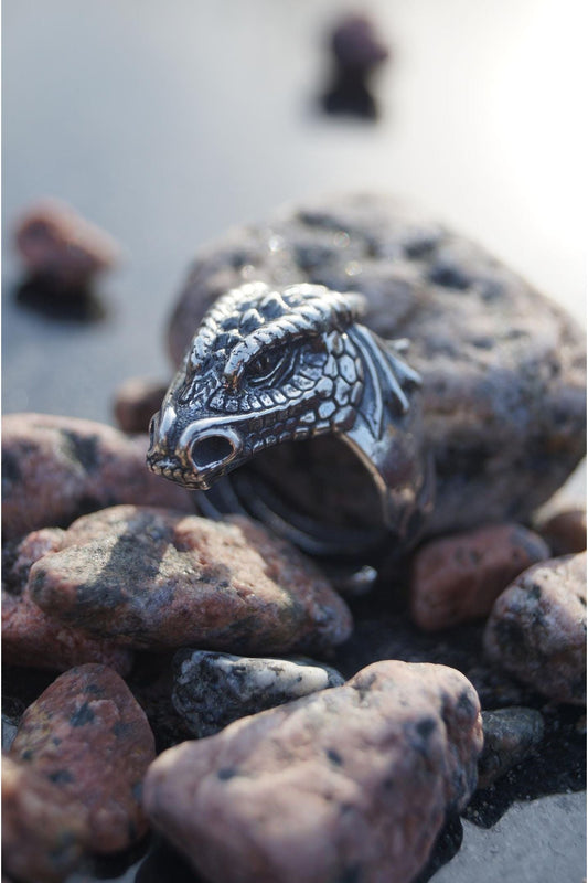 Silver Dragon Ring