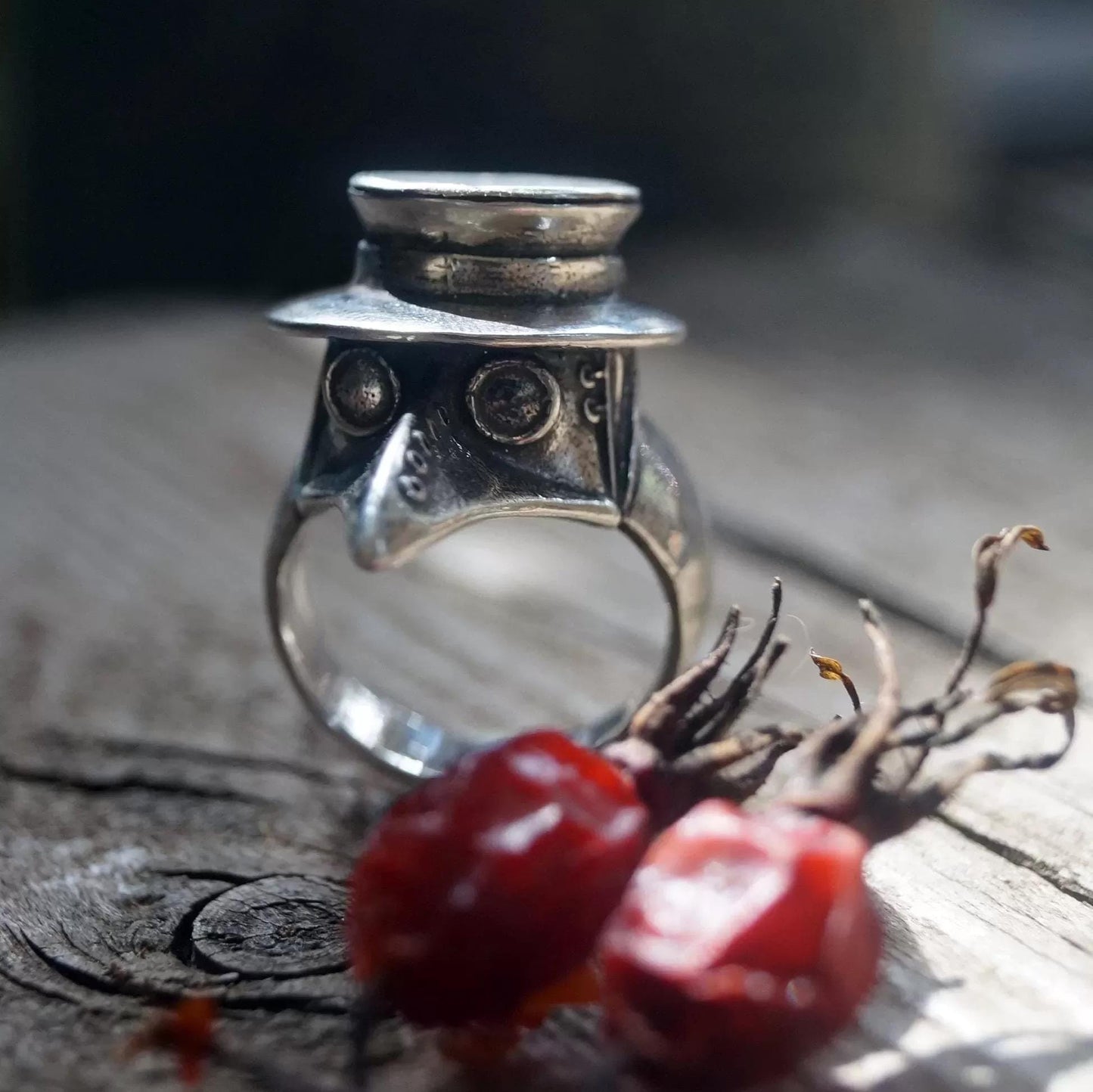 Plague doctor ring plague mask jewelry ring