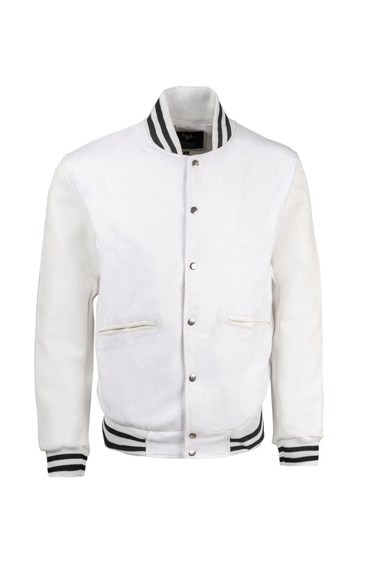 Weeknd  Varsity Jacket White and Black Varsity  Handmade Cosplay Customizable