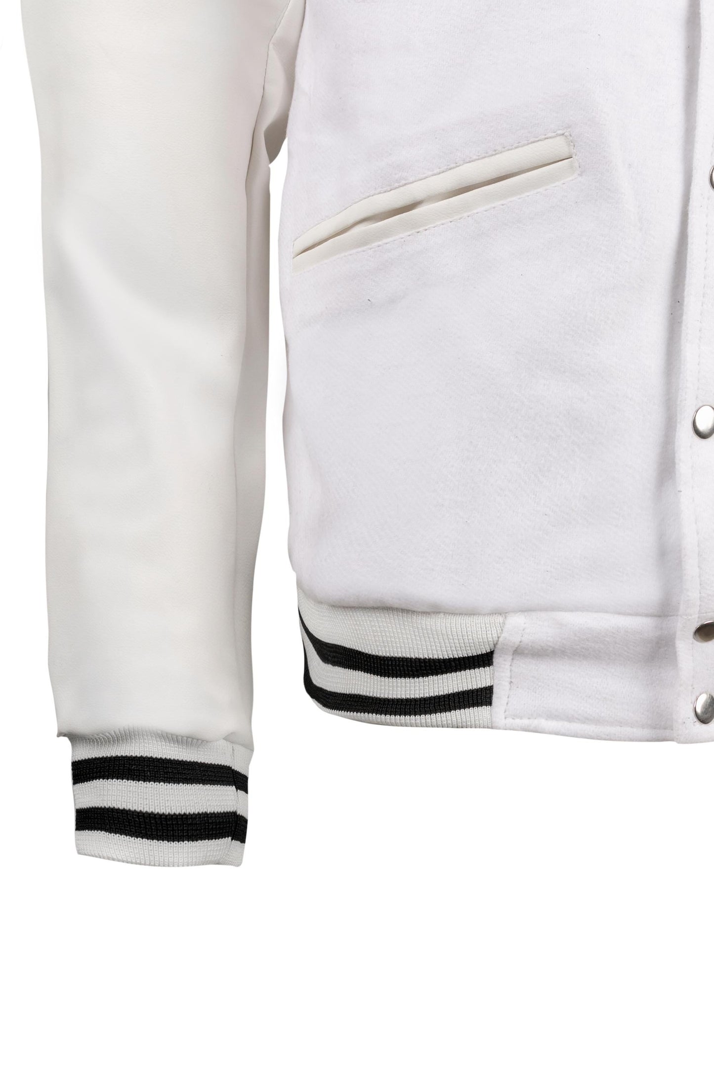 Weeknd  Varsity Jacket White and Black Varsity  Handmade Cosplay Customizable
