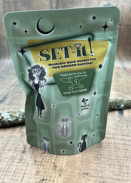 Set-it! Moldable Thermoplastic Work Holder for Engraving and Stone Setting