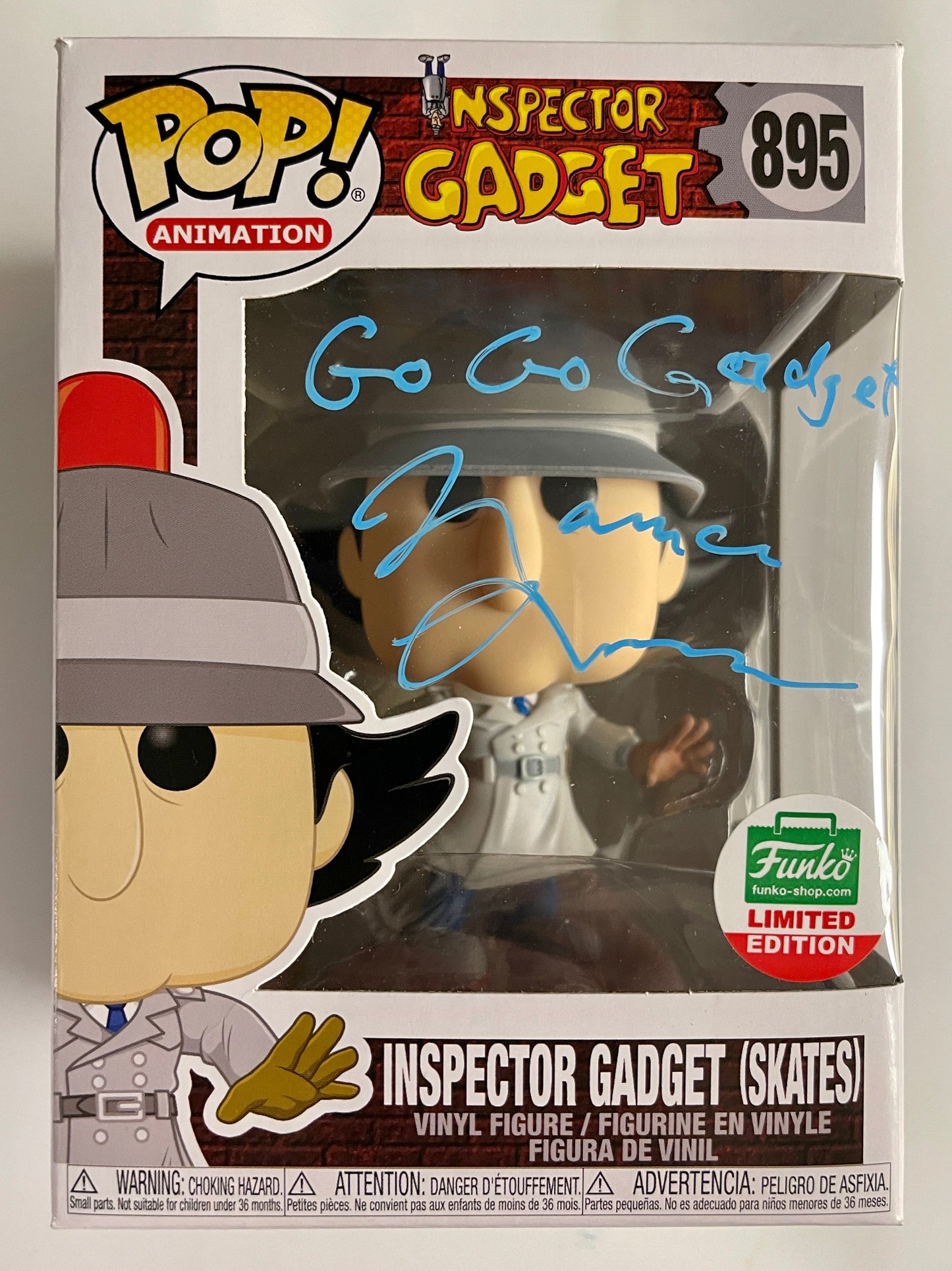 Maurice LaMarche Signed Inspector Gadget (Skates) #895 Funko Pop! With JSA COA