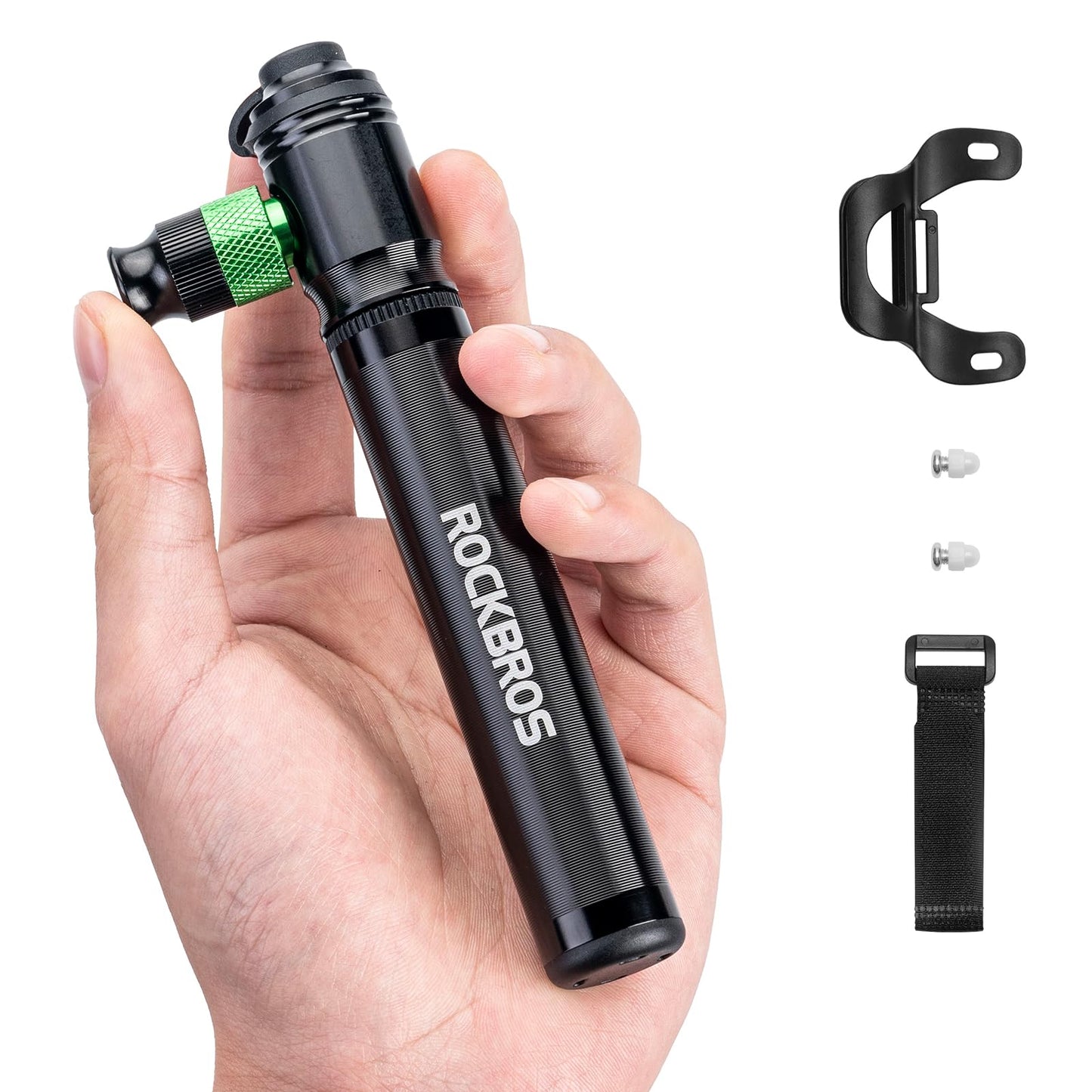 ROCKBROS Mini Hand Bike Tire Pump Dual Mode CO2 or Manual 110PSI
