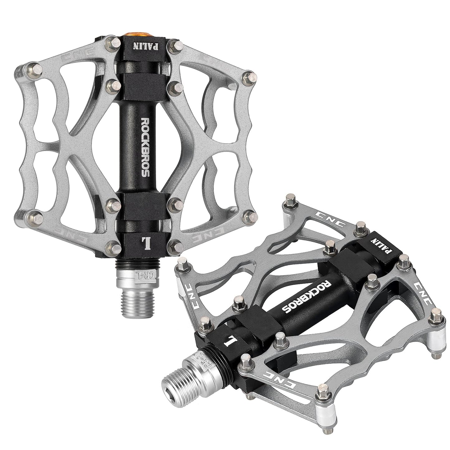 ROCKBROS Lightweight Aluminum Alloy Bike Pedals with Wide Platform Grip
