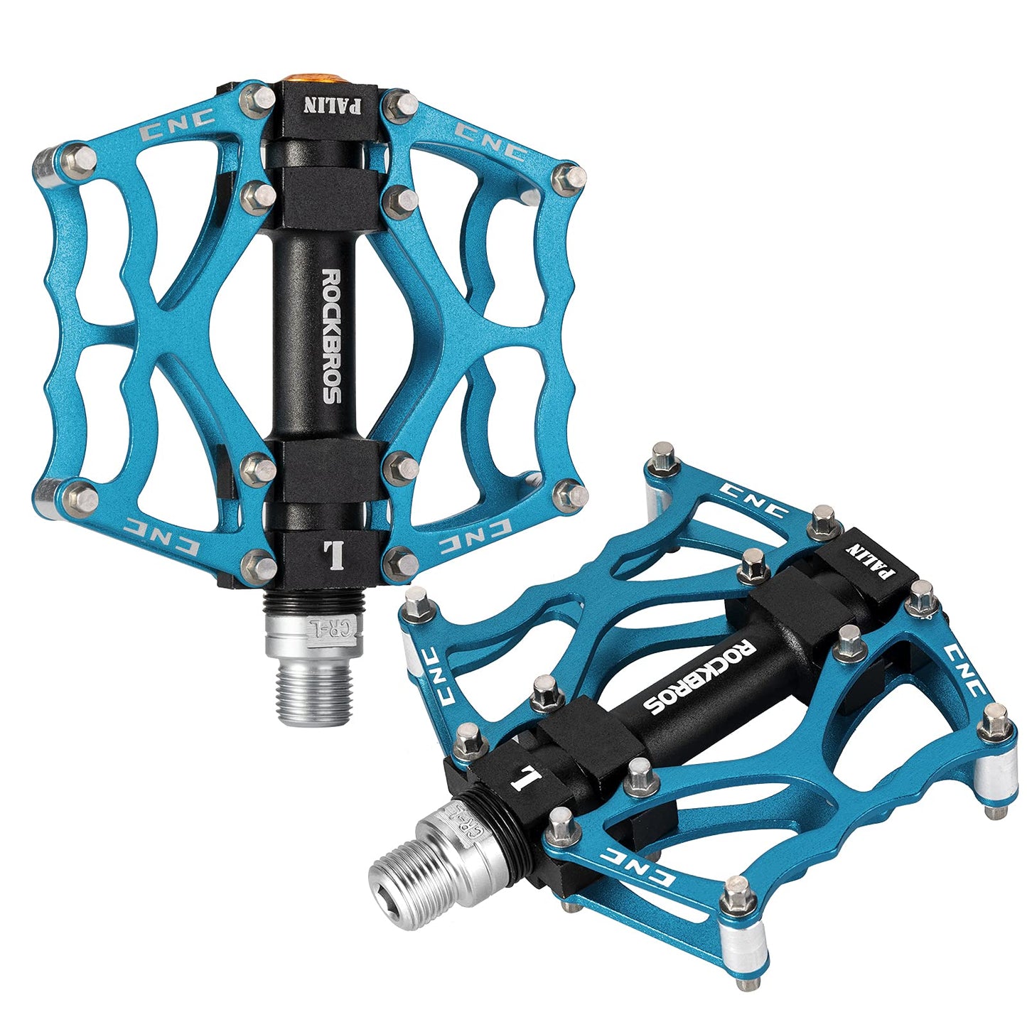 ROCKBROS Lightweight Aluminum Alloy Bike Pedals with Wide Platform Grip